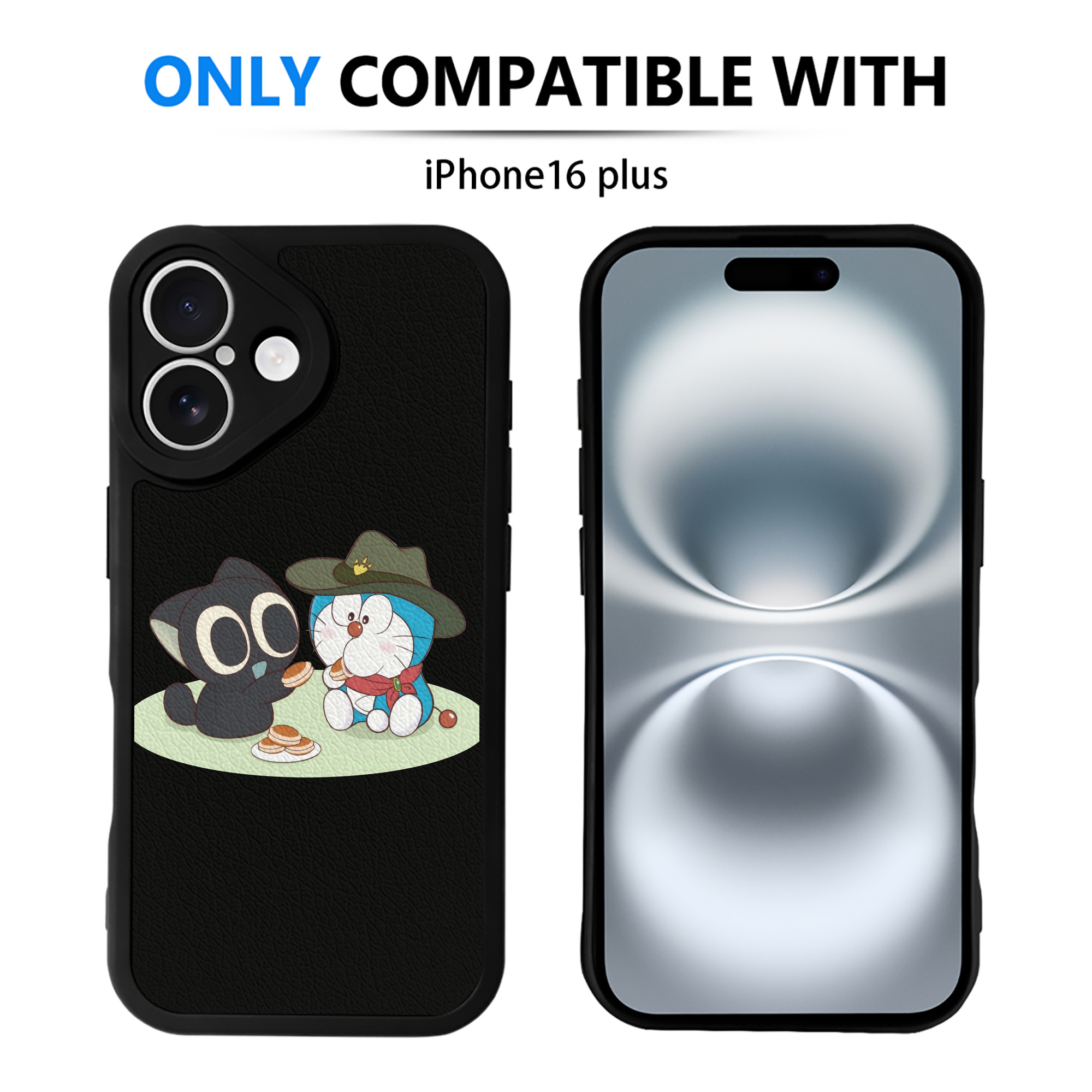 （画像用） ドラえもん Doraemon 【iPhone 16シリーズ対応】シリコンスマホケース（レザー調） 材質：シリコン